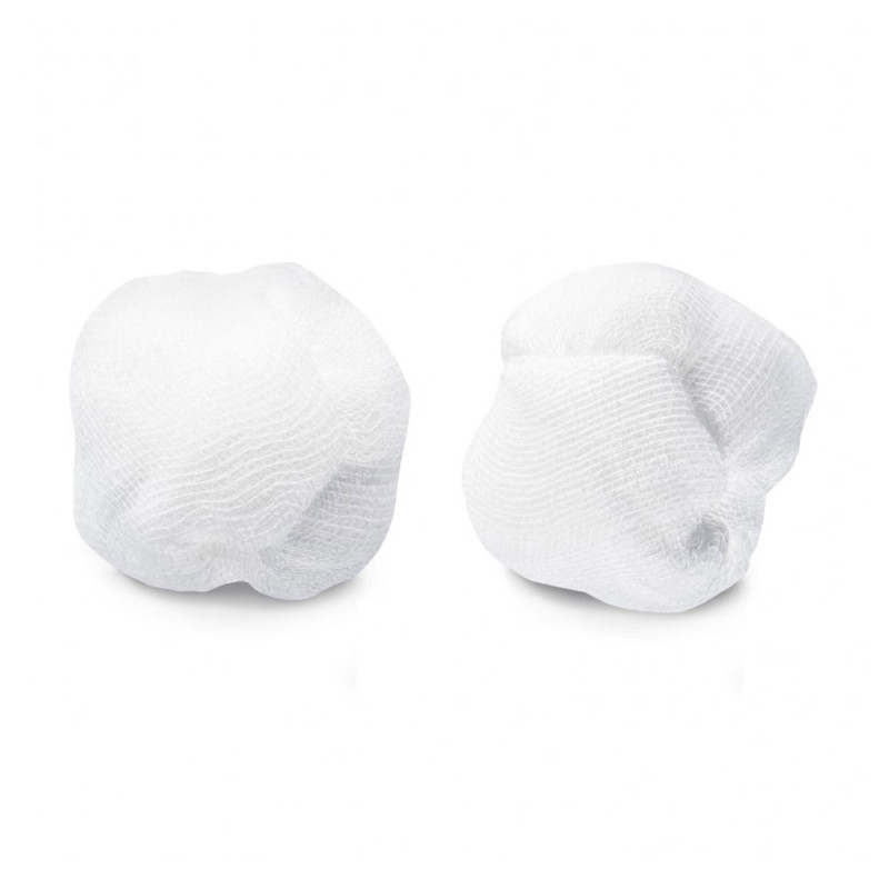 Tupfer jałowy z gazy 20cm x 20cm kula 17 nitek 10szt blister + TAG