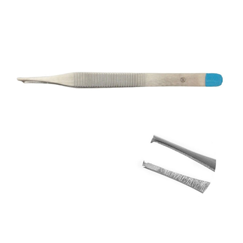 Pęseta chirurgiczna z zębem Adson 12cm metalowa jałowa 25 szt